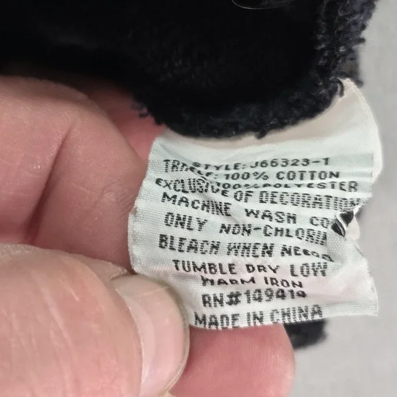 JW Los Angeles Pants Womens XS Black Fleece Jogger Sweatpants Floral Embroidered - Picture 7 of 10